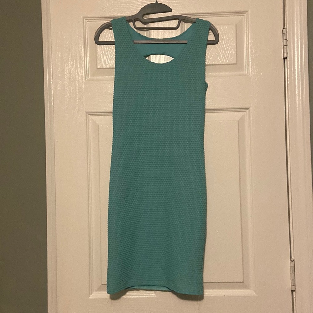 Teal blue dress